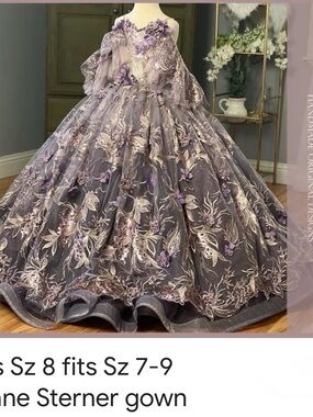Jeanne Sterner Mindi. Lavender Embroidered Tulle Ball Gown